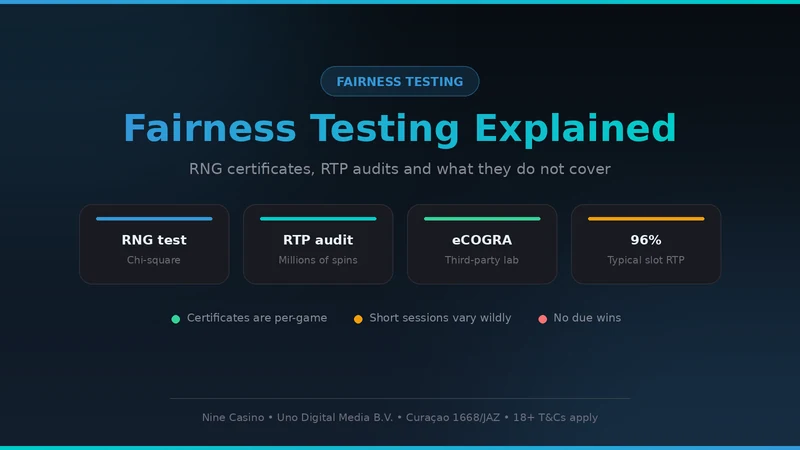 RNG certification and RTP auditing for online casino games